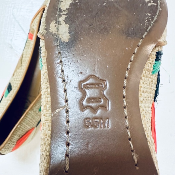 Tory Burch Geraldine Raffia Flats -  beige Flats, Shoes 5.5 M - Picture 5 of 8